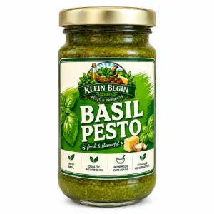 Jar of Klein Begin Basil Pesto